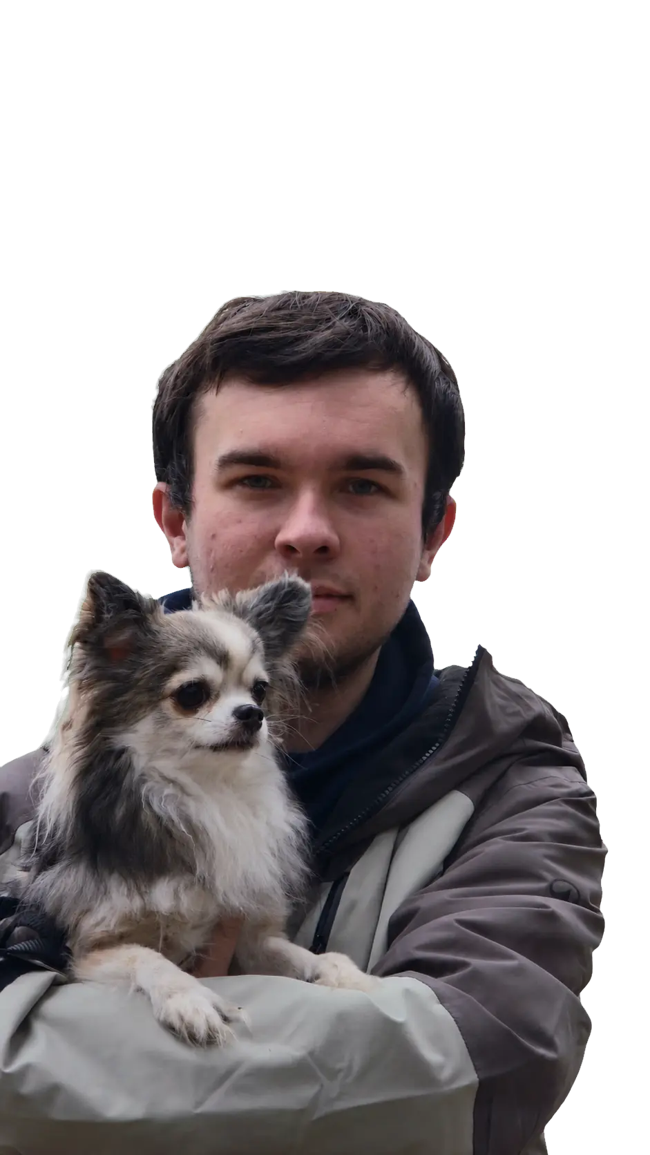 Kyan Collier met een van zijn honden