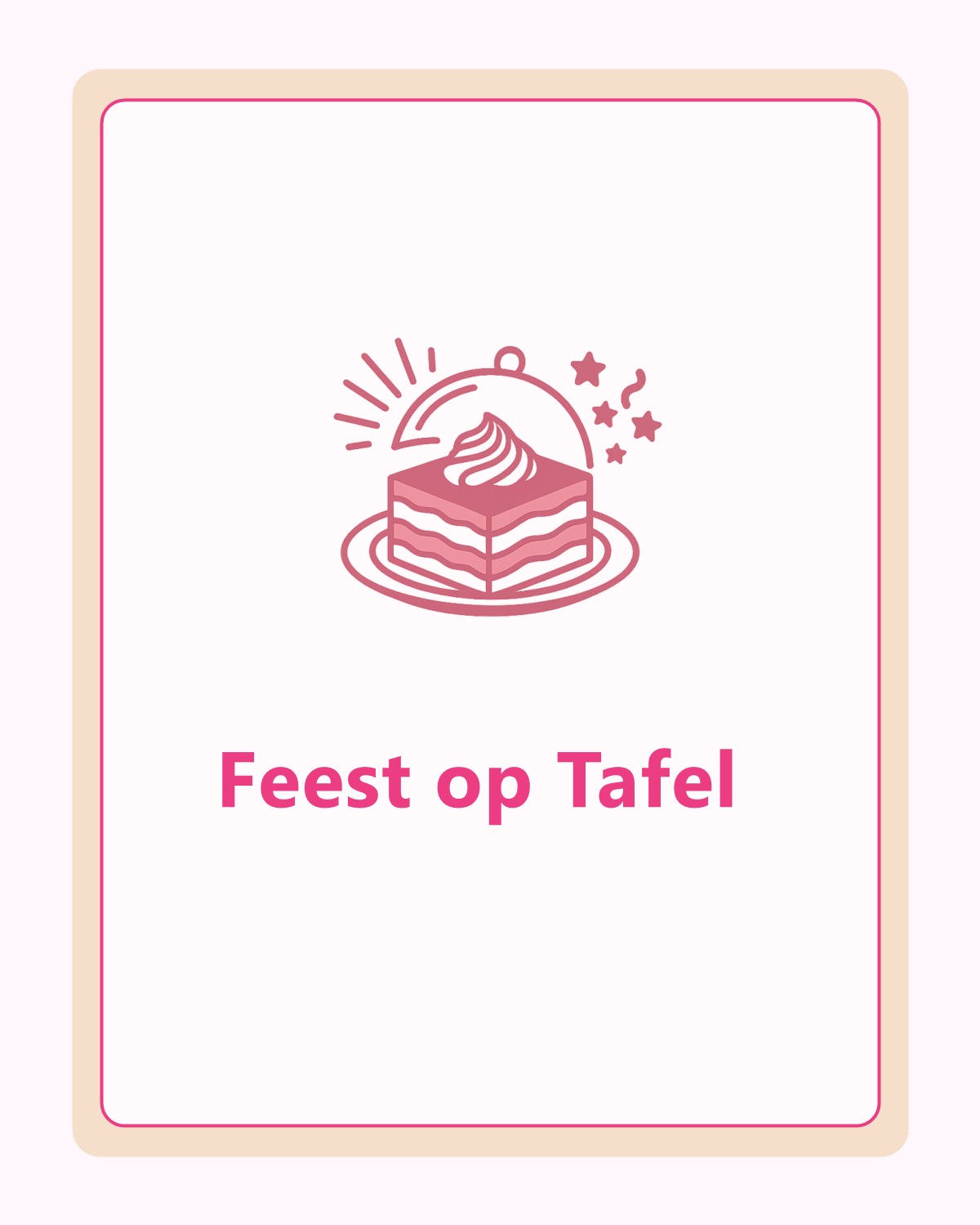 Illustratie van de Feest op Tafel webapplicatie met desserts en beheerinterface